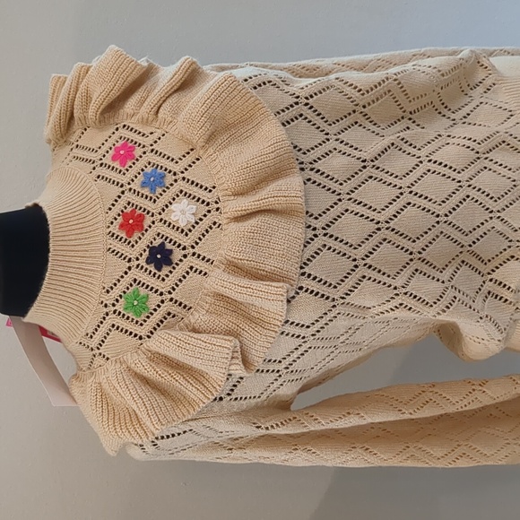 Lily Pulitzer flower knit ruffle sweater. - Picture 12 of 12